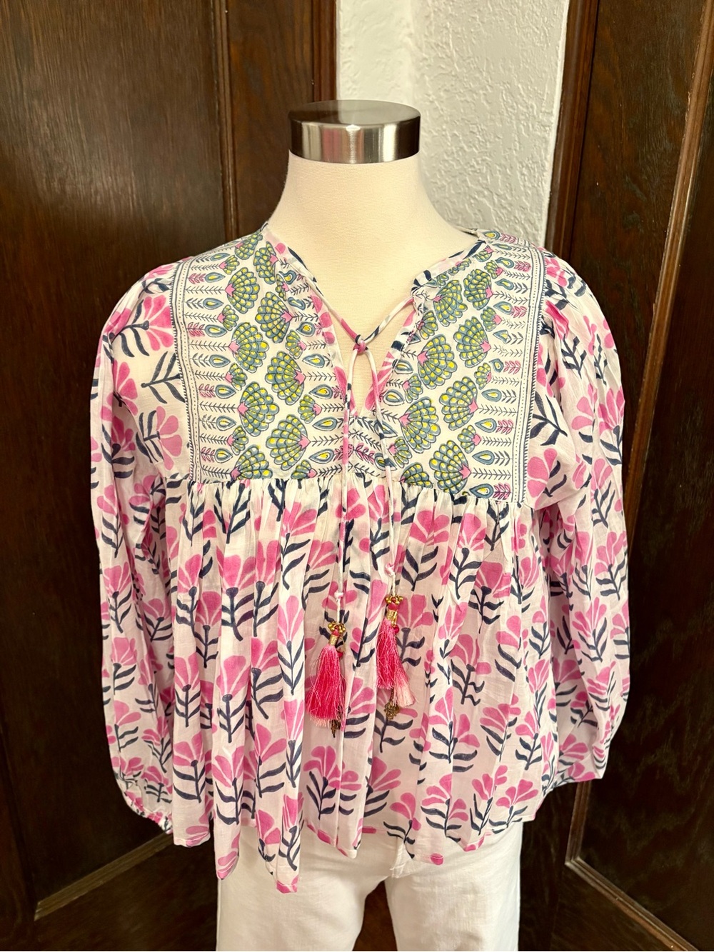 BELL By Alicia Bell Silky Cotton Boho Top Size S NWOT